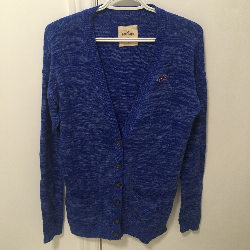 Hollister Sweater Navy Blue Retails $65+ Button Cardigan Size Small Comfy Womens